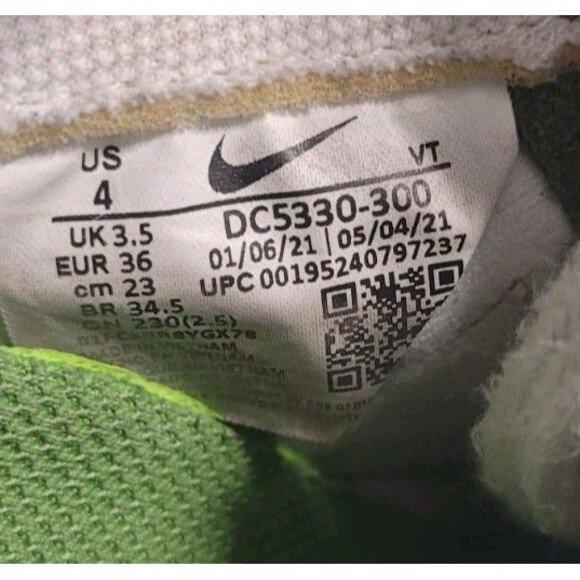 Nike Air Max Pre-Day LX "Chlorophyll" Orange DC5330-300 Kids Size 4 Shoes - Picture 7 of 7